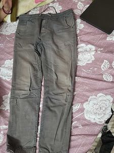 Gray Casual Pants
