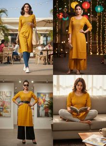 Elegant Mustard Kurta