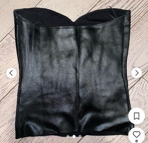 Zara Black Faux Leather Top