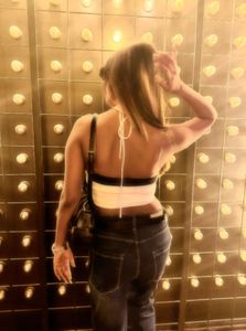 White And Black Crop Corset Top