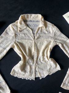 lace full sleeve crop top