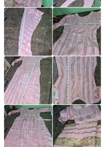 Pink Churidar Heavy  Wedding Ethnic Kurta Set