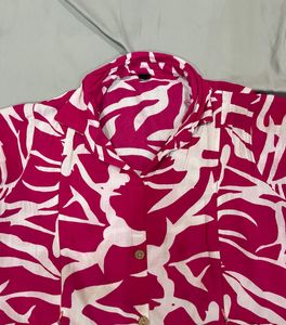 Pink Printed Maternity Dress
