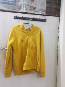 Yellow Coloured Hoodie Sweatshirt
