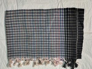 Black Checkered Cotton Towel