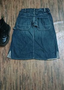 Y2K Vintage Denim Mid Length Skirt For Women