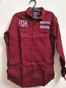 Burgundy Skinn Casual Shirt