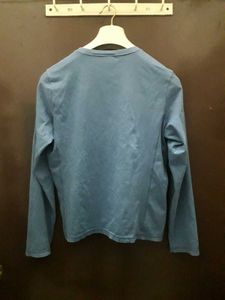 Blue Long Sleeve Workout Top