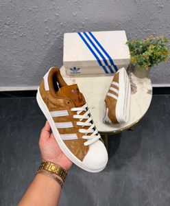 Adidas Superstar: Brown Suede Sneakers