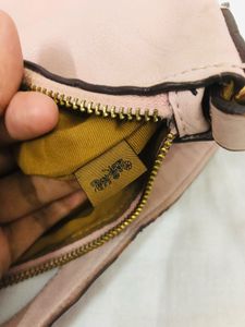 Pink Leather Coach Hobo Bag
