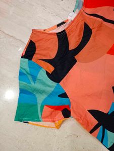 Colorful Print Shift Dress