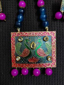 Beautiful Pink Blue Jewellery Set