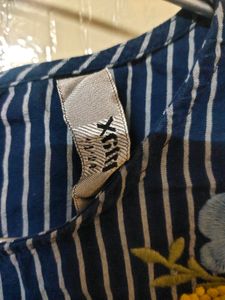 Max Floral Pure Cotton Ribbon Top Brand New