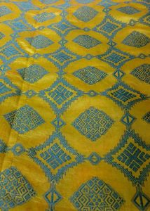 Yellow &amp; Green Patterned Saree