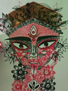 Durga Maa Hand Sketch