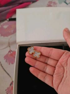 Zaisha 18k Gold Plated Mother Of Pearl Earrings