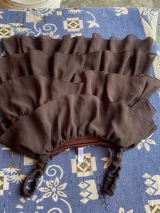 Brown Ruffle Top