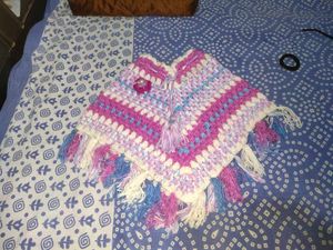 New Kids Winter Wool Handmade Poncho