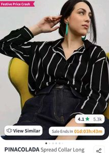 Striped Black &amp; White Top