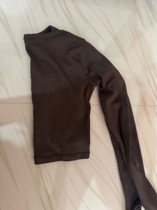 Brown Long Sleeve Top