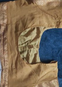 Blue Golden Saree