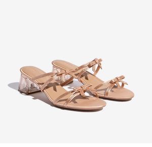 🆕 “Luna Blu” Rose Gold Bow Detailed Heels