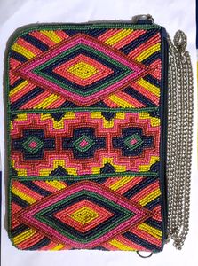Multicolour Chid Moti Beaded Sling Bag For Women