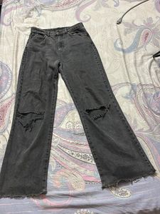 Ripped Wide Leg Jeans