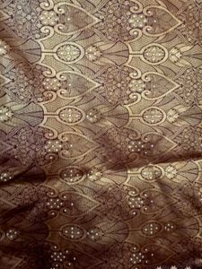 Elegant Brown &amp; Gold Saree