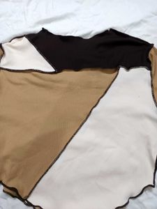 Color Block Crop Top