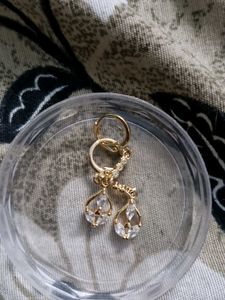 Two Layered Necklace With Bracelet And Earrings