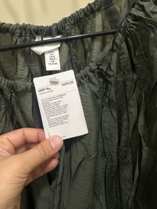 H&amp;M Green A-Line Dress