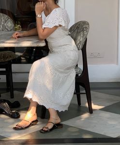 White Eyelet Maxi Dress