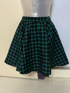 Korean Green Polka Dot Skirt