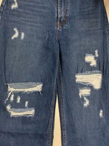 Ripped Wide Leg Jeans