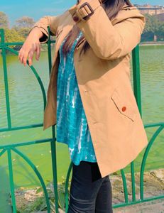 Stylish Tan Trench Coat