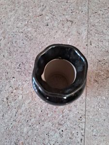 Vintage Black Ceramic Vase
