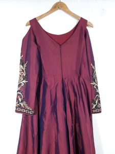 Violet Embroidered Ethnic Gown(women&#39;s)