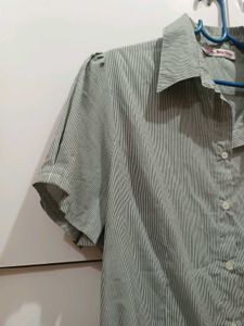 Striped Button-Down Shirt