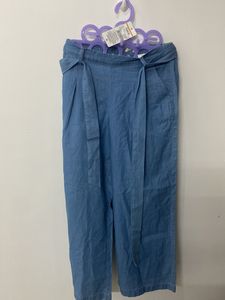 DNMXDenim Mid-Rise Culottes with Belt