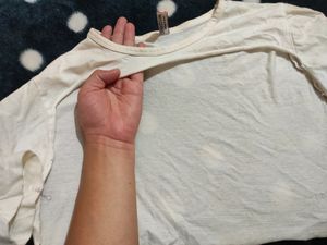 Frontless Crop White Tee