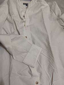 Zovian White Band Collar Shirt