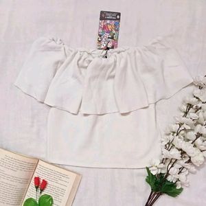 White Off Shoulder Top