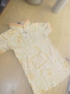 Gold Colour Unisex T-shirt withMustard Color desig