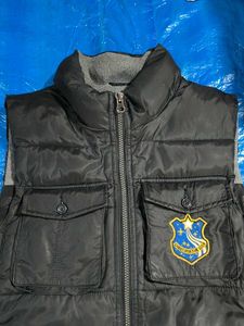 Black Padded Vest with Emblem