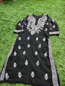 Black Chikankari Kurti