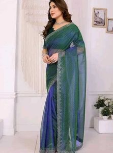 Blue &amp; Green Saree