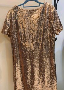 Sequin Rose Gold Party Wear Dress