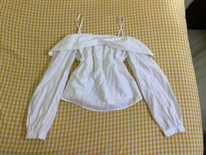 White Off-Shoulder Top Bust 36