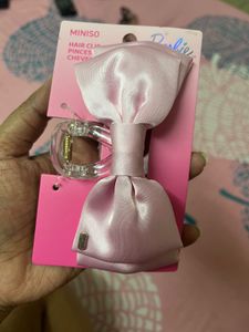 Barbie Pink Bow Hair Clip Combo With Tumbler